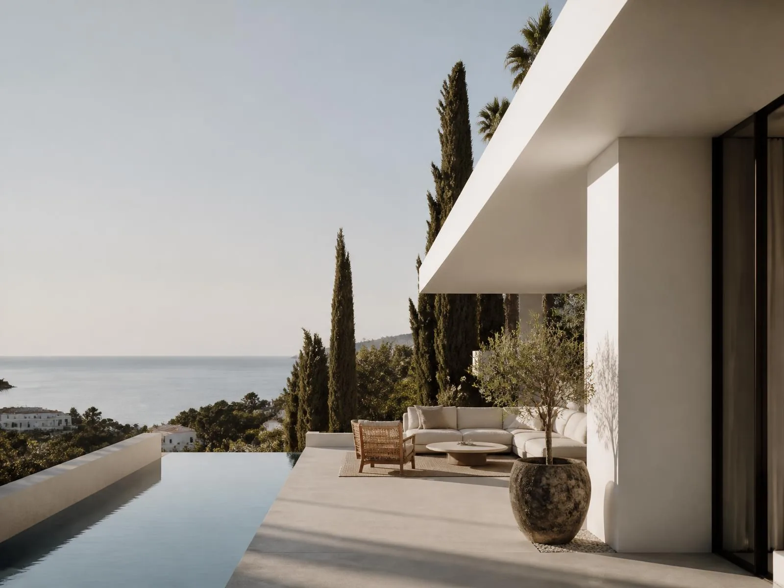Coastline and hillside residential areas around Marbella